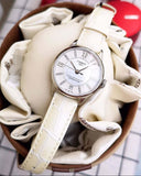 Tissot Chemin Des Tourelles Powermatic 80 Lady White Dial White Leather Strap Watch For Women - T099.207.16.116.00