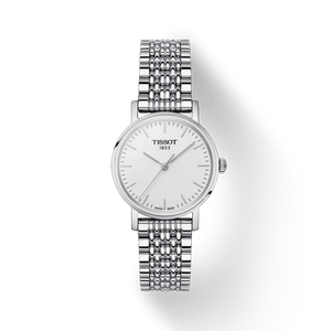 Tissot Everytime Small White Dial Silver Mesh Bracelet Watch For Women - T109.210.11.031.00