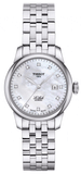 Tissot Le Locle Automatic Diamonds Mother of Pearl Dial Silver Steel Strap Watch For Women - T006.207.11.116.00
