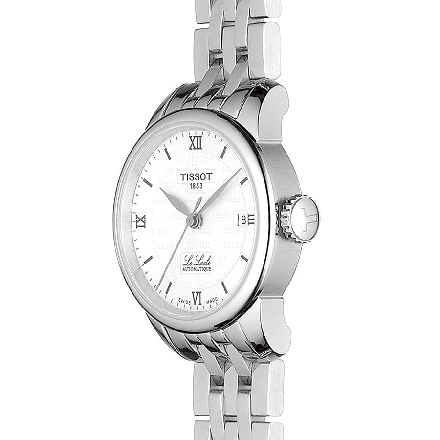 Tissot Le Locle Automatic Double Happiness Lady Silver Dial Silver Steel Strap Watch For Women - T41.1.183.35