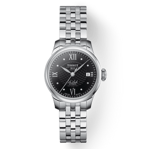 Tissot Le Locle Automatic Lady Black Dial Silver Steel Strap Watch For Women - T41.1.183.56