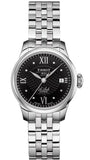 Tissot Le Locle Automatic Lady Black Dial Silver Steel Strap Watch For Women - T41.1.183.56