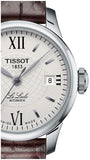 Tissot Le Locle Automatic Lady Silver Dial Brown Leather Strap Watch For Women - T41.1.113.77