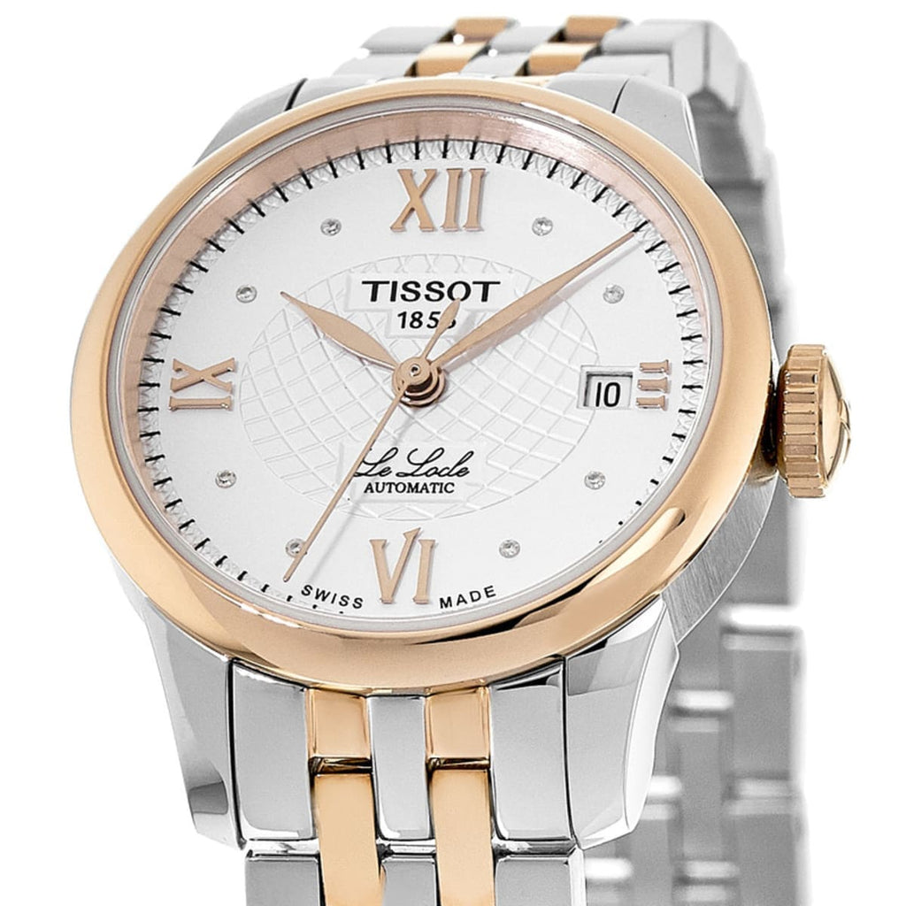 Tissot Le Locle Automatic Lady Silver Dial Two Tone Steel Strap Watch For Women - T41.2.183.16
