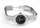 Tissot Le Locle Automatic Small Lady Black Dial Silver Steel Strap Watch For Women - T41.1.183.53