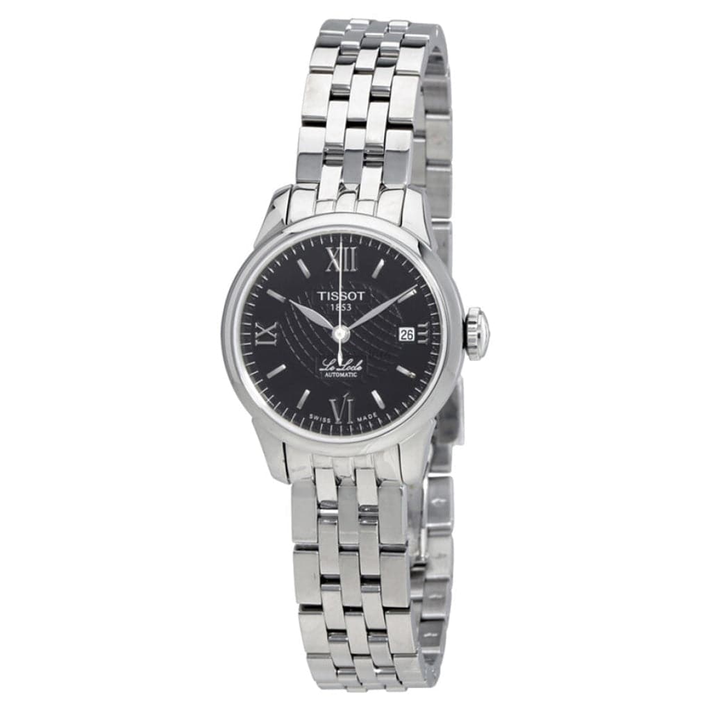 Tissot Le Locle Automatic Small Lady Black Dial Silver Steel Strap Watch For Women - T41.1.183.53