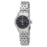 Tissot Le Locle Automatic Small Lady Black Dial Silver Steel Strap Watch For Women - T41.1.183.53