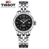 Tissot Le Locle Automatic Small Lady Black Dial Silver Steel Strap Watch For Women - T41.1.183.53