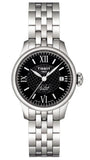 Tissot Le Locle Automatic Small Lady Black Dial Silver Steel Strap Watch For Women - T41.1.183.53