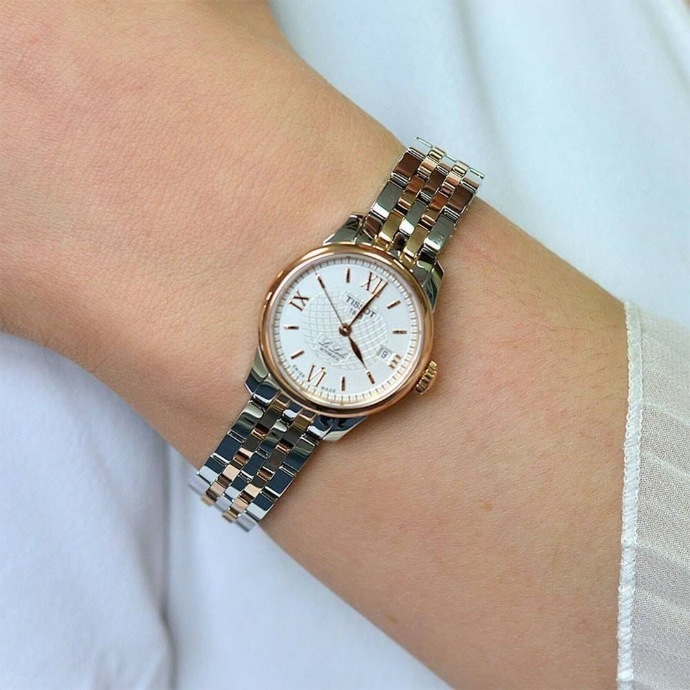 Tissot Le Locle Automatic Small Lady Silver Dial Two Tone Steel Strap Watch For Women - T41.2.183.33