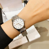 Tissot Le Locle Lady Automatic Diamonds Silver Dial Silver Steel Strap Watch For Women - T006.207.11.036.00