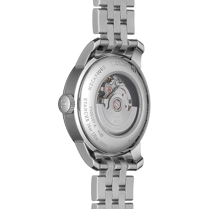 Tissot Le Locle Lady Automatic Diamonds Silver Dial Silver Steel Strap Watch For Women - T006.207.11.036.00