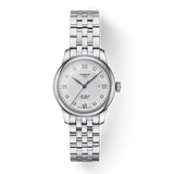 Tissot Le Locle Lady Automatic Diamonds Silver Dial Silver Steel Strap Watch For Women - T006.207.11.036.00