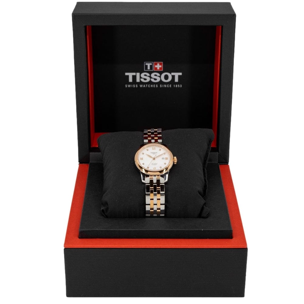 Tissot Le Locle Lady Automatic Diamonds Silver Dial Two Tone Steel Strap Watch For Women - T006.207.22.036.00