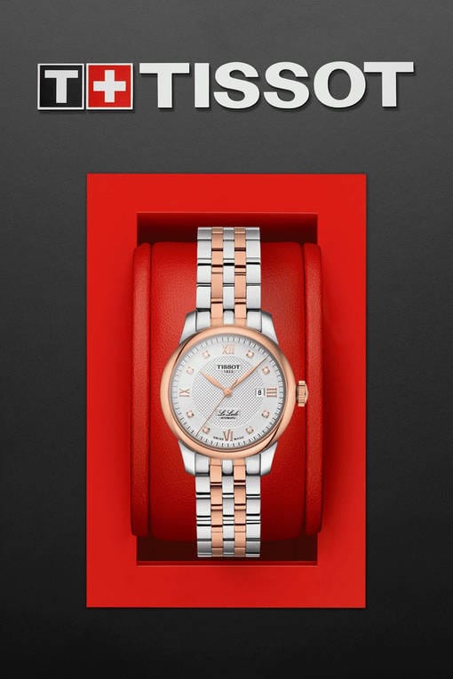 Tissot Le Locle Lady Automatic Diamonds Silver Dial Two Tone Steel Strap Watch For Women - T006.207.22.036.00