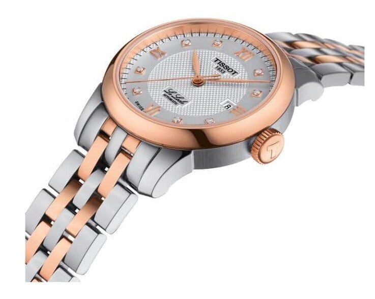 Tissot Le Locle Lady Automatic Diamonds Silver Dial Two Tone Steel Strap Watch For Women - T006.207.22.036.00