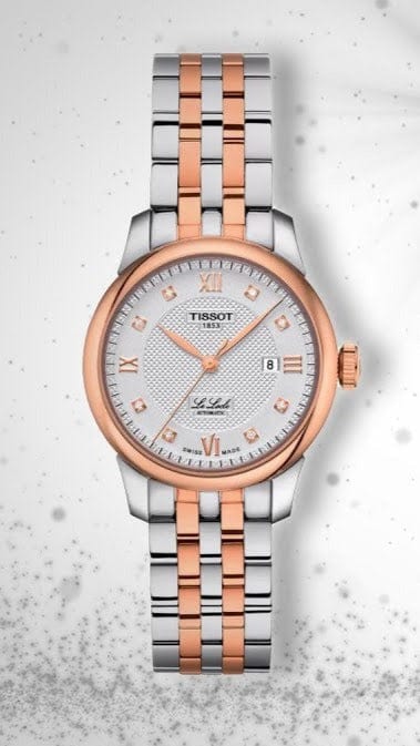 Tissot Le Locle Lady Automatic Diamonds Silver Dial Two Tone Steel Strap Watch For Women - T006.207.22.036.00