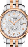 Tissot Le Locle Lady Automatic Diamonds Silver Dial Two Tone Steel Strap Watch For Women - T006.207.22.036.00