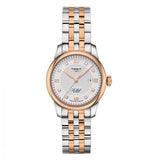 Tissot Le Locle Lady Automatic Diamonds Silver Dial Two Tone Steel Strap Watch For Women - T006.207.22.036.00