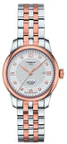 Tissot Le Locle Lady Automatic Diamonds Silver Dial Two Tone Steel Strap Watch For Women - T006.207.22.036.00