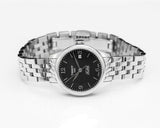 Tissot Le Locle Small Automatic Black Dial Silver Steel Strap Watch For Women - T41.1.183.54