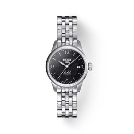 Tissot Le Locle Small Automatic Black Dial Silver Steel Strap Watch For Women - T41.1.183.54