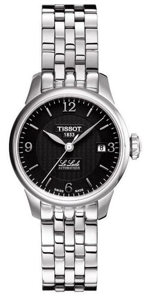 Tissot Le Locle Small Automatic Black Dial Silver Steel Strap Watch For Women - T41.1.183.54