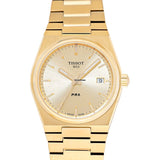 Tissot PRX Gold Dial Gold Steel Strap Watch for Men - T137.210.33.021.00