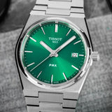 Tissot PRX Green Dial Silver Steel Strap Watch for Women - T137.210.11.081.00
