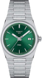 Tissot PRX Green Dial Silver Steel Strap Watch for Women - T137.210.11.081.00