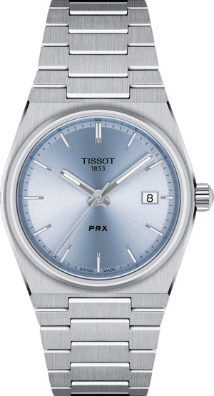 Tissot PRX Light Blue Dial Silver Steel Strap Watch For Women - T137.210.11.351.00
