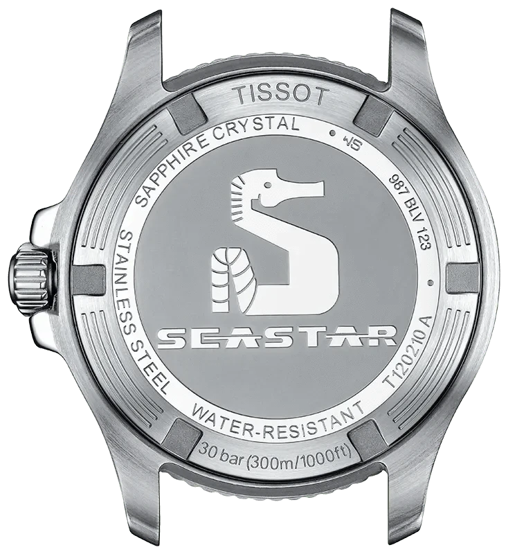 Tissot Seastar 1000 Black Dial Two Tone Steel Strap Watch for Women - T120.210.22.051.00