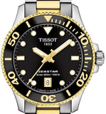 Tissot Seastar 1000 Black Dial Two Tone Steel Strap Watch for Women - T120.210.22.051.00