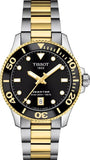 Tissot Seastar 1000 Black Dial Two Tone Steel Strap Watch for Women - T120.210.22.051.00
