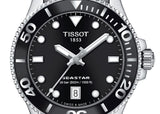 Tissot Seastar 1000 Lady Black Dial Silver Steel Strap Watch for Women - T120.210.11.051.00