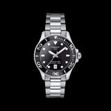 Tissot Seastar 1000 Lady Black Dial Silver Steel Strap Watch for Women - T120.210.11.051.00