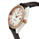 Tissot T Classic Ballade Powermatic 80 Lady Silver Dial Brown Leather Strap Watch For Women - T108.408.26.037.00