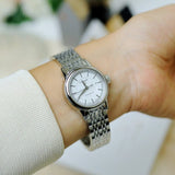 Tissot T Classic Carson Automatic White Dial Silver Steel Strap Watch For Women - T085.207.11.011.00