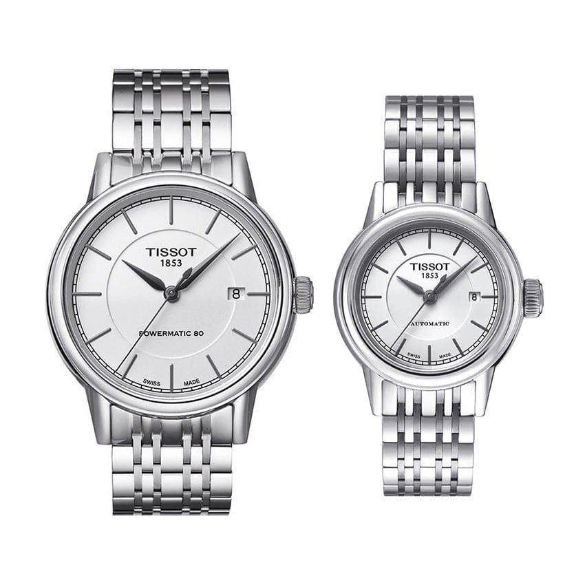 Tissot T Classic Carson Automatic White Dial Silver Steel Strap Watch For Women - T085.207.11.011.00