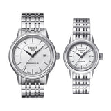 Tissot T Classic Carson Automatic White Dial Silver Steel Strap Watch For Women - T085.207.11.011.00