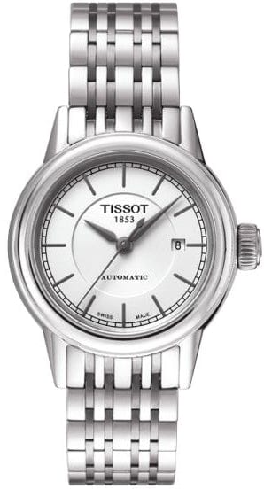 Tissot T Classic Carson Automatic White Dial Silver Steel Strap Watch For Women - T085.207.11.011.00