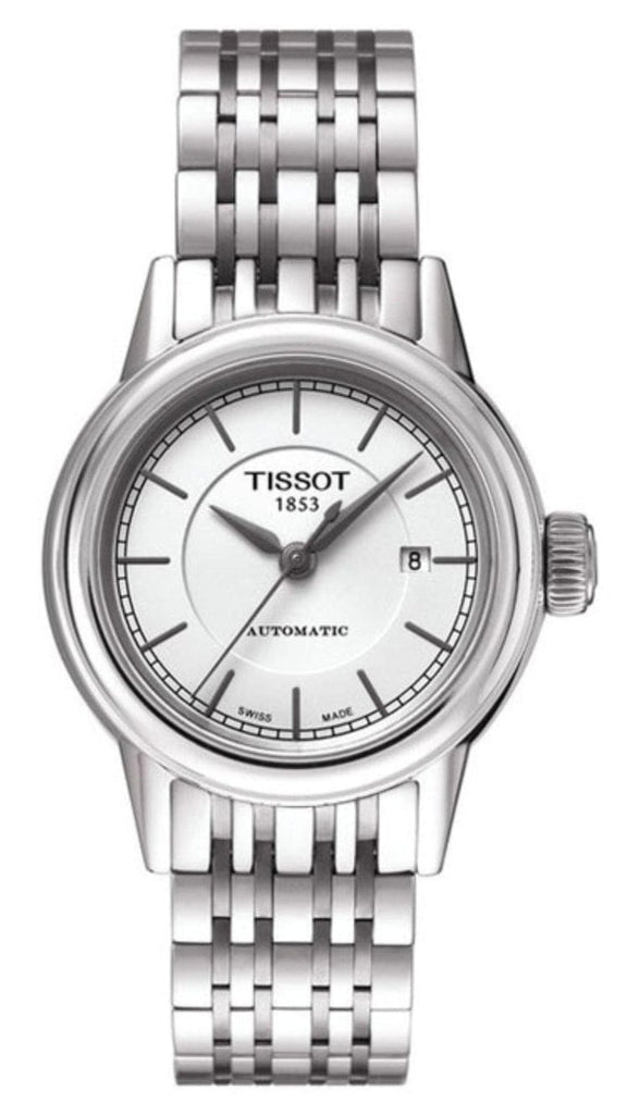 Tissot T Classic Carson Automatic White Dial Silver Steel Strap Watch For Women - T085.207.11.011.00