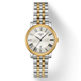 Tissot T Classic Carson Lady Premium Silver Dial Two Tone Steel Strap Watch For Women - T122.210.22.033.00
