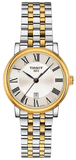Tissot T Classic Carson Lady Premium Silver Dial Two Tone Steel Strap Watch For Women - T122.210.22.033.00