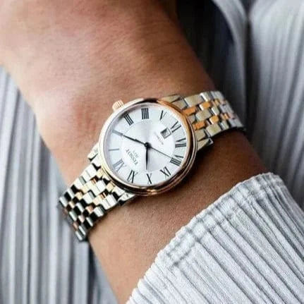 Tissot T Classic Carson Premium 30 White Dial Two Tone Steel Strap Watch for Women - T122.207.22.033.00
