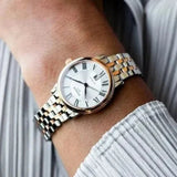 Tissot T Classic Carson Premium 30 White Dial Two Tone Steel Strap Watch for Women - T122.207.22.033.00