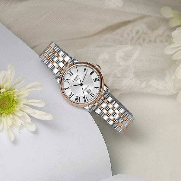 Tissot T Classic Carson Premium 30 White Dial Two Tone Steel Strap Watch for Women - T122.207.22.033.00