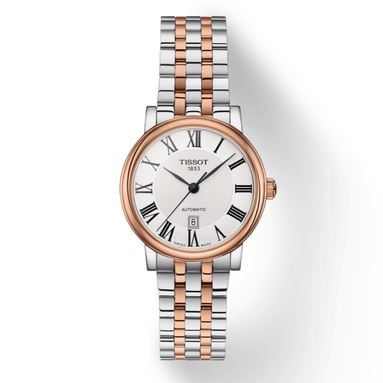 Tissot T Classic Carson Premium 30 White Dial Two Tone Steel Strap Watch for Women - T122.207.22.033.00