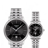 Tissot T Classic Carson Premium Automatic Lady Black Dial Silver Steel Strap Watch for Women - T122.207.11.051.00