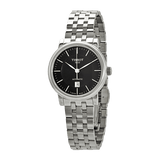 Tissot T Classic Carson Premium Automatic Lady Black Dial Silver Steel Strap Watch for Women - T122.207.11.051.00